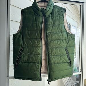 Herno Olive Green Quilted Vest